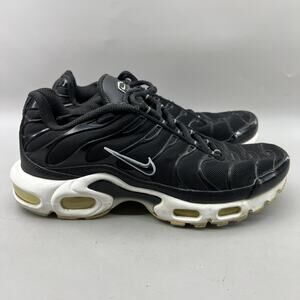Nike Air Max Plus Running Shoes Women Size 7.5 Black White Comfort Low Sneakers